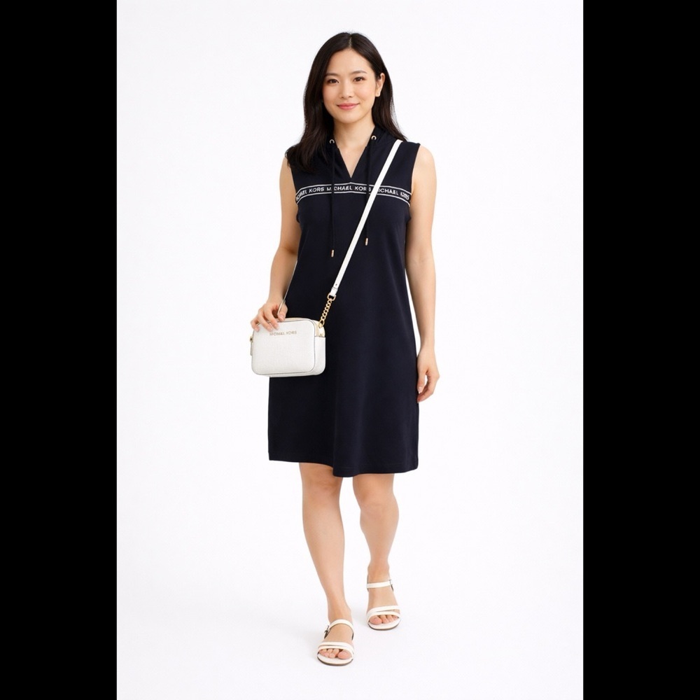 MICHAEL KORS Navy Hooded Dress